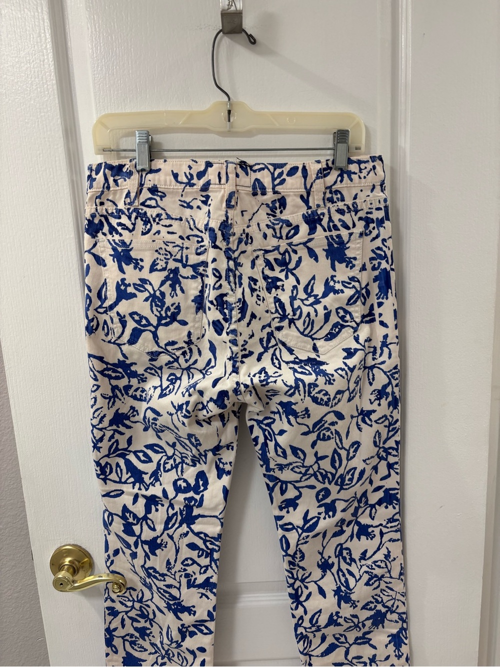 Current/Elliott x DVF Floral Blue White Watercolor Denim Jeans - Picture 5 of 16